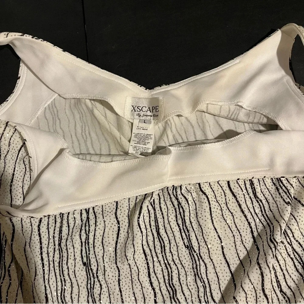 Vintage Y2k Xscape Joanna Chen Tank Top Sparkle Rhinestone Women’s Size L - Picture 4 of 8